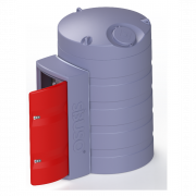 Cuve 2500 L pour stockage de GNR équipée avec grande armoire