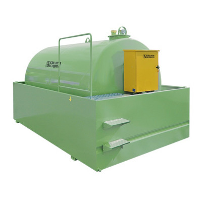 Cuve de stockage 5000 Litres 90 L/min,  simple paroi bac de rétention intégré