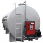 Cuve de stockage 5000 litres en acier double paroi cylindrique