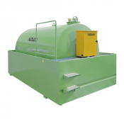 Cuve de stockage 7000 Litres simple paroi avec son bac de rétention intégré