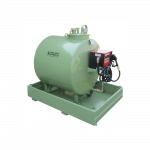 Cuve GNR 1300 L de stockage acier simple paroi avec son bac de rétention