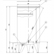 Cuve de vinification fond conique  système Snologique de 300 à 2000 L
