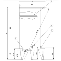 Cuve de vinification fond conique  système Snologique de 300 à 2000 L