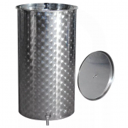 Cuve en inox pour vin avec chapeau flottant et trappe de vidange 500 Litres