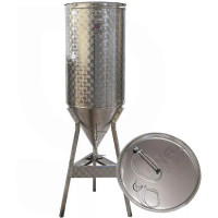 Cuve vin tronconique inox – Fermentation maîtrisée – 200 L chapeau flottant