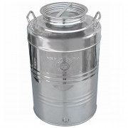Fût inox alimentaire – Stockage liquide – 100 L AISI 304 fond agrafé
