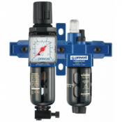 ALTO 1 - Filtre régulateur lubrificateur 2 blocs avec manomètre, fixation et connexions rapides