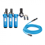 Ensemble de filtration et régulation pour pistolets de peinture à base aqueuse avec rallonge antista
