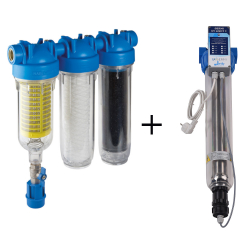 Filtres eau habitat particules, charbon et UV