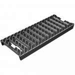 Grille à fentes en fonte ductile pour caniveau béton LN150