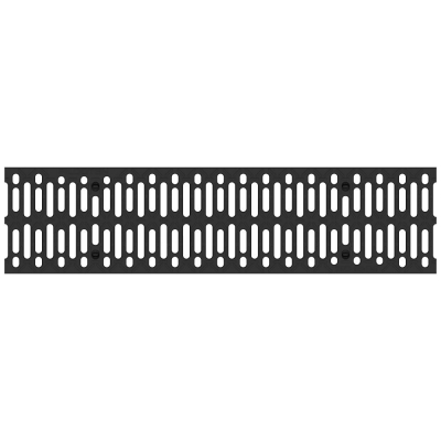 Grille à fentes en plastique pour caniveau de drainage