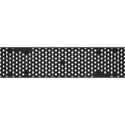 Grille de caniveau de drainage des eaux pluviales, en plastique noir COMBee