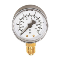 Manomètre sec - ø 50 mm - 0 à 6 BARS - 1/4'' RADIAL