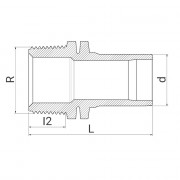 Adaptateur PE 100 PN16 - Fileté - PLASSON