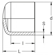 Bouchon de fin de ligne à embout mâle NF 136-GAZ - PLASSON