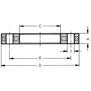 Bride en acier pour collet à embout mâle PE100 - PLASSON