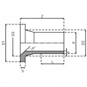 Collet à embout mâle PE100 PN16 pour vanne papillon - PLASSON