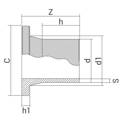 Collet à embout mâle PE100 PN25 - PLASSON
