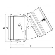 Coude à 30° électrosoudable LIGHTFIT PN10 - PLASSON