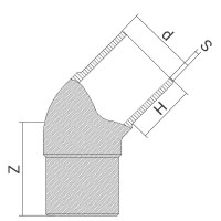 Coude à 45° à embouts mâles PE100 PN25 - PLASSON