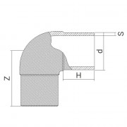 Coude à 90° à embouts mâles PE100 PN25 - PLASSON