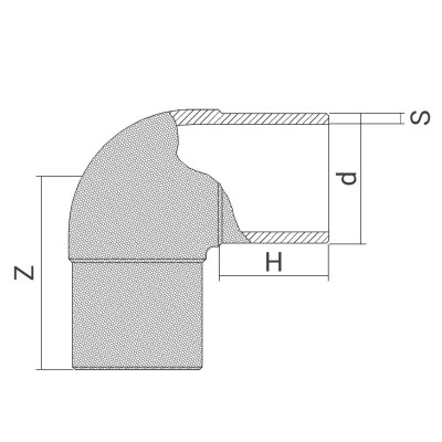 Coude à 90° à embouts mâles PE100 PN25 - PLASSON