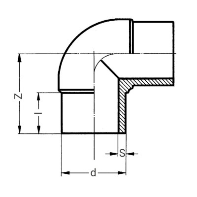 Coude à 90° à embouts mâles PE100 PN8 ou 10 - PLASSON