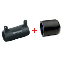 Ensemble NF 136-GAZ - 1 bouchon à embout mâle + 1 manchon électrosoudable - PLASSON