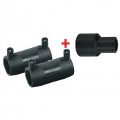 Ensemble NF 136-GAZ - 1 réduction à embouts mâles + 2 manchons électrosoudables - PLASSON