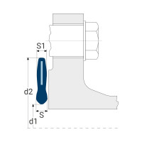Joint armé EPDM pour collets à embout mâle PE100 - PLASSON Joint armé EPDM pour collets à embout mâle PE100 - PLASSON