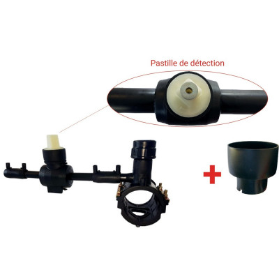 Kit de branchement eau électrosoudable PN16 (à assembler) - Fermeture sens anti-horaire - Carré de 3