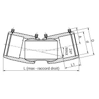 Manchon d'ajustement électrosoudable PN16 - Double rotule - PLASSON
