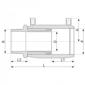 Manchon de transition électrosoudable PN16 - Filetage en laiton - PLASSON