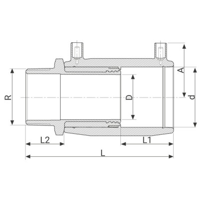 Manchon de transition électrosoudable PN16 - Filetage en laiton - PLASSON
