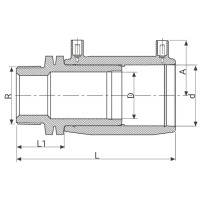 Manchon de transition électrosoudable PN16 - Filetage en PE100 - PLASSON