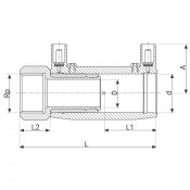 Manchon de transition électrosoudable PN16 - Taraudage en laiton - PLASSON