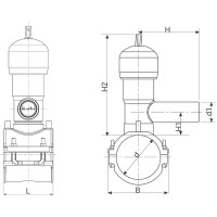 Prise de branchement électrosoudable PN16 avec robinet intégré - Fermeture multi-tours - Sens horair
