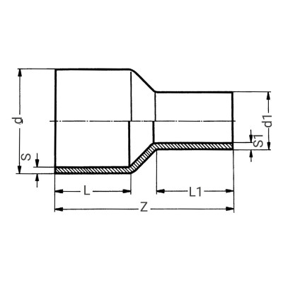 Réduction à embouts mâles PE100 PN10 - PLASSON