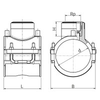 Selle de branchement de transition électrosoudable PN16 - Taraudage laiton - PLASSON Selle de branchement de transition électrosoudable PN16 - Taraudage laiton - PLASSON