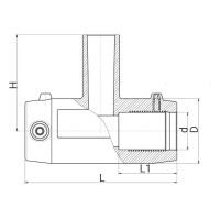 Té à 90° égal électrosoudable PN16 - PLASSON Té à 90° égal électrosoudable PN16 - PLASSON