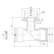 Té à 90° électrosoudable PN16 - Dérivation à bride - PLASSON