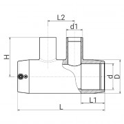 Té à 90° réduit électrosoudable PN16 - Double sortie - PLASSON