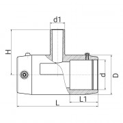 Té à 90° réduit électrosoudable PN16 - PLASSON
