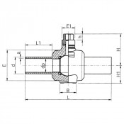 Vanne PE 1/4 de tour à boisseau sphérique électrosoudable PN16 - Fermeture sens horaire - Carré de 3