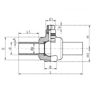 Vanne PE 1/4 de tour à boisseau sphérique électrosoudable PN16 - Fermeture sens horaire - Carré de 3