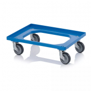 Plateau roulant porte-bacs 600 x 400 mm - Roulettes caoutchouc