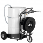 Distributeur mobile d'huile pour fût 30 L/min jusqu'à 205 litres de SAMOA avec enrouleur Monobras
