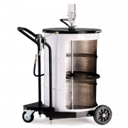 Distributeur mobile de graisse 540 g/min pour fûts 185 kg avec chariot standard ou industrie de SAMO