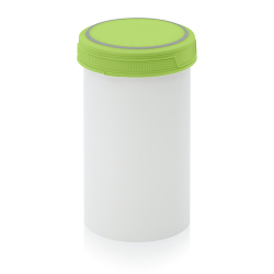 Pot plastique avec couvercle vissant hermétique 2000 ml