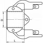 Bouchon à cames sécurisées inox 316 - DN20 à DN100 NBR